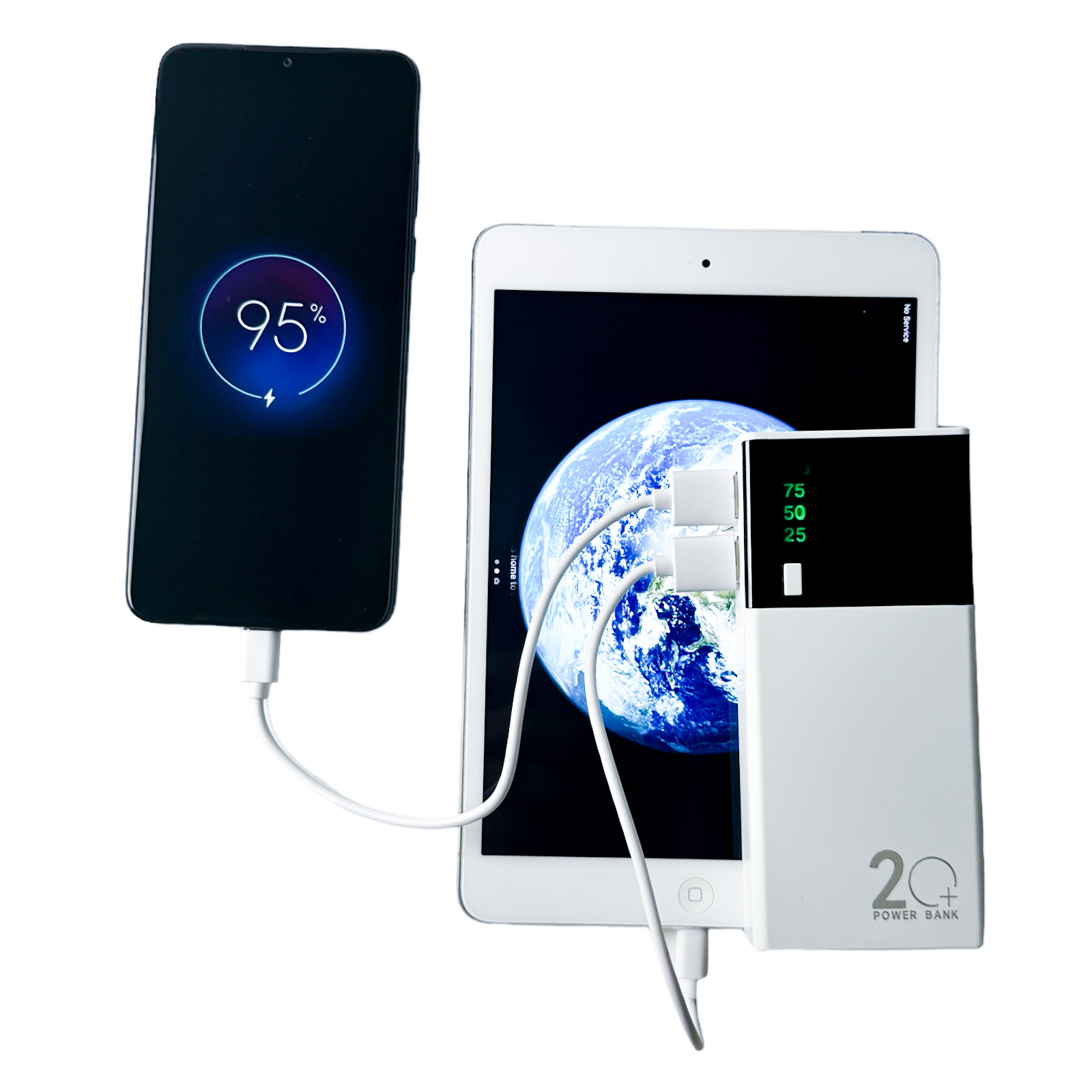 Ultra High Capacity 20,000 mAh Portable Power Bank With Dual Charging