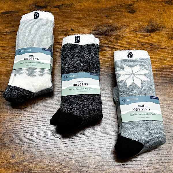 3 Pairs of Earth Origins Feathered Yarn Lined Socks $5.99 (reg $30)