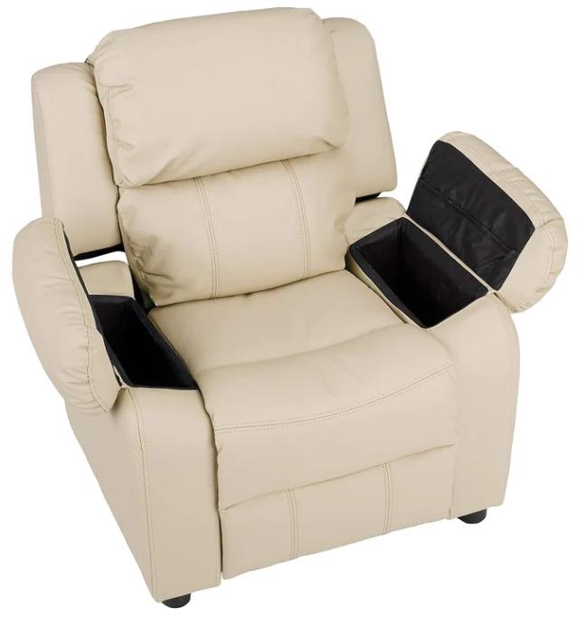 Faux Leather Kids/Youth Recliner with Armrest Storage $99.99 (reg $200)