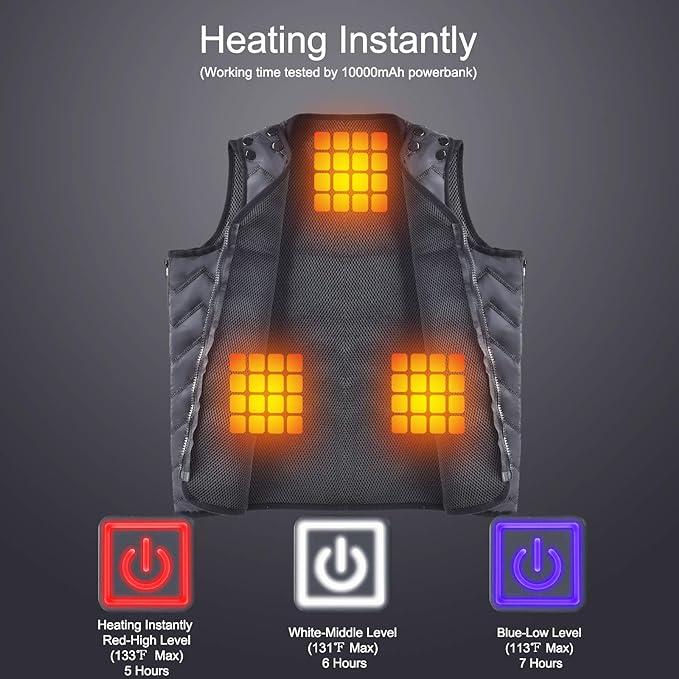 Adjustable Size Heated Vest for Men and Women $34.99 (reg $70)