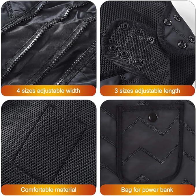 Adjustable Size Heated Vest for Men and Women - Use with any power bank ...