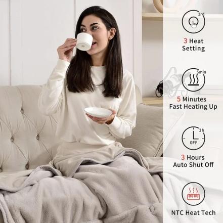 Portable 3-in-1 Heated Electric Blanket $39.99 (reg $120)