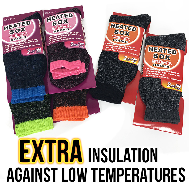 Mens and Womens Heated Insulated Thermal Socks $4.49 (reg $13) 