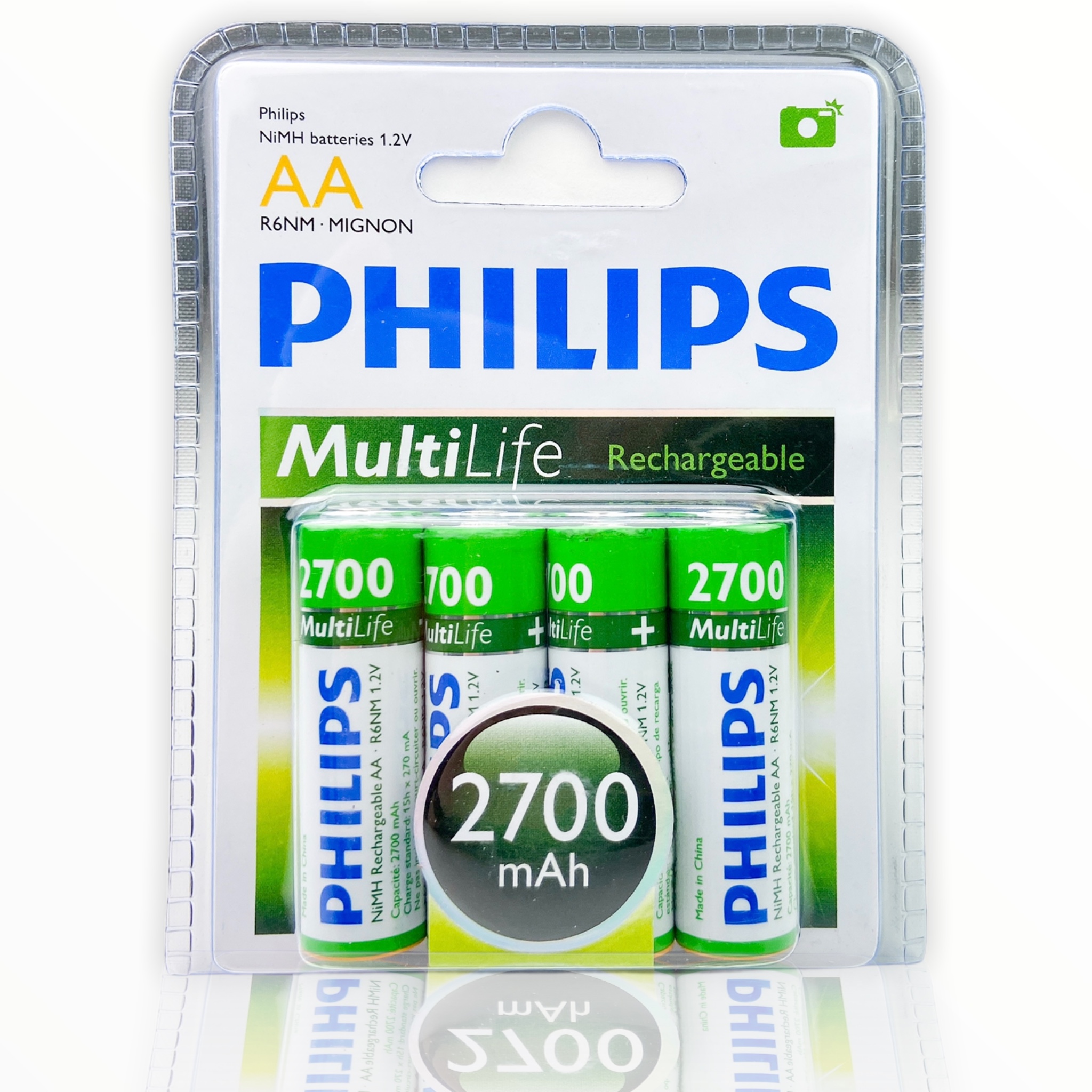 4 PACK of Philips AA 2700mAh N...