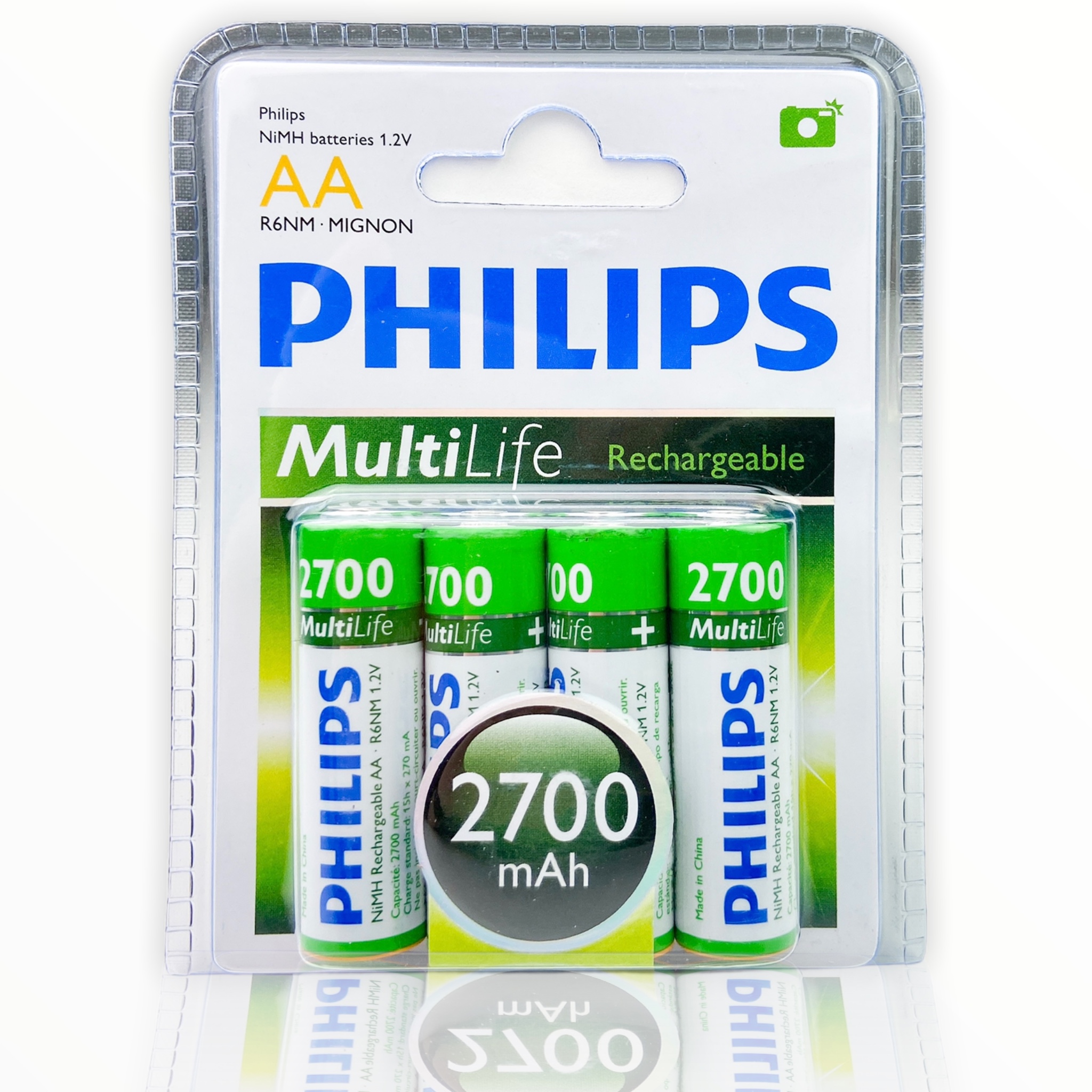 4 PACK of Philips AA 2700mAh NiMH Rechargeable Batteries $5.99 (reg $13)