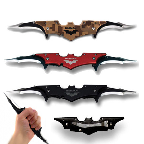 Batman Dual Blade Spring Assisted Folding Knife New Colors Available That Daily Deal