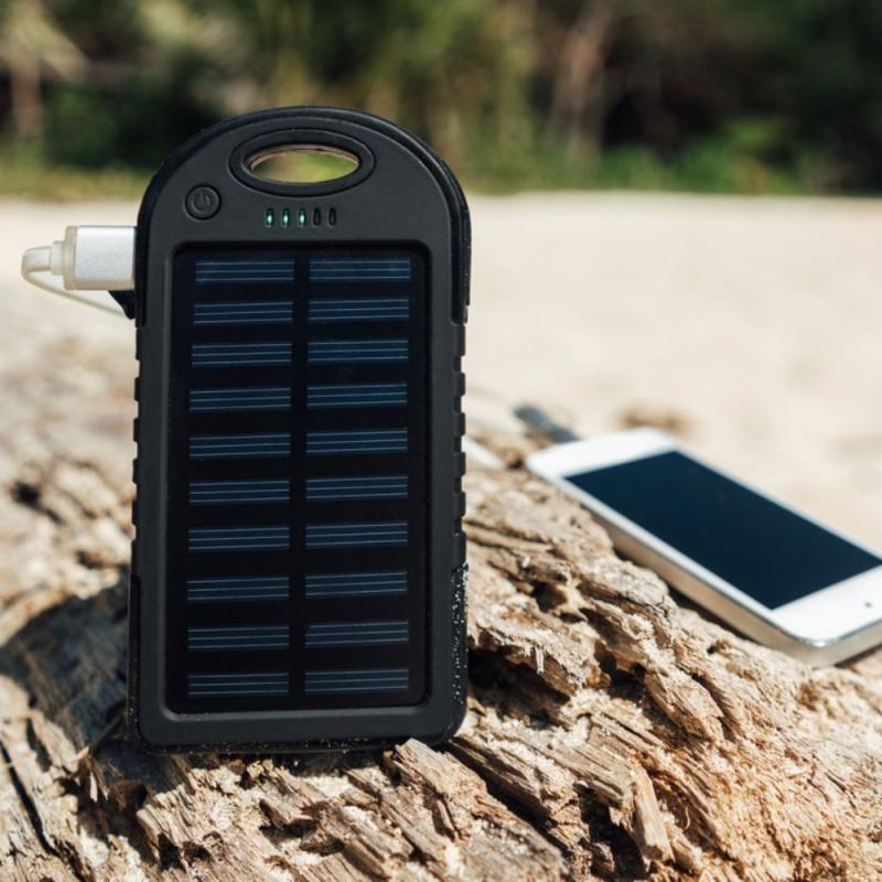 2 PACK OF Solar Power Bank 5000mAh Portable Charger. USB Battery Pack ...