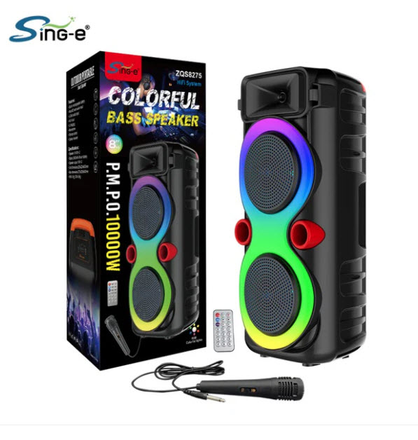(Make sure you unmute the video and turn on your sound!) - Jam Time Portable Light Up Bluetooth Speaker and Karaoke Machine - Use plugged in or rock out anywhere with the rechargeable battery - SHIPS FREE!