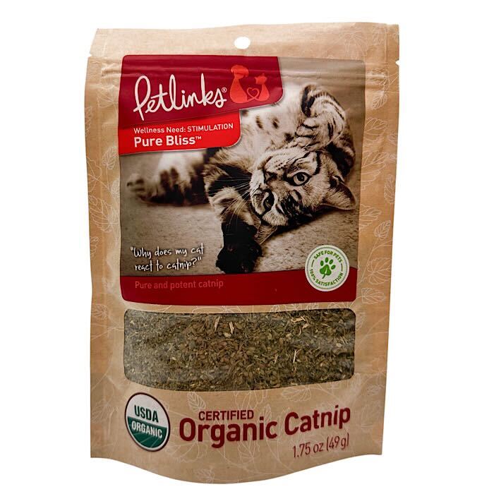 6 Large Bags of Petlinks Pure Bliss Organic Catnip - 1.75 oz  per bag - SHIPS FREE!
