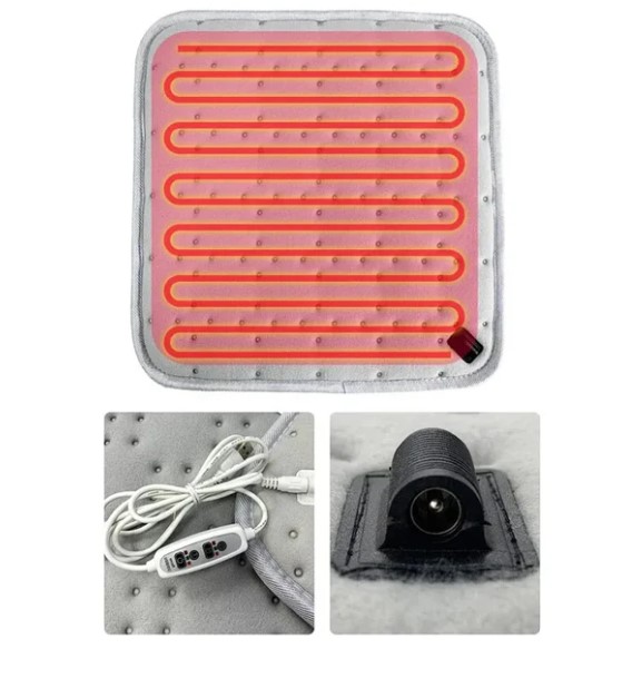 Heated Seat / Back Cushion - You can even power this with a power bank, so you can take it and use it ANYWHERE! - Order 4 or more and SHIPPING IS FREE!