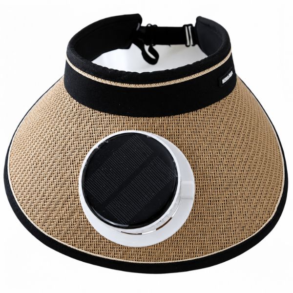 UNMUTE video for audio - Sun Visor with Built-In Solar Rechargeable Fan - Great for all sorts of uses, but ABSOLUTELY PERFECT for garden / yard work! - SHIPS FREE!