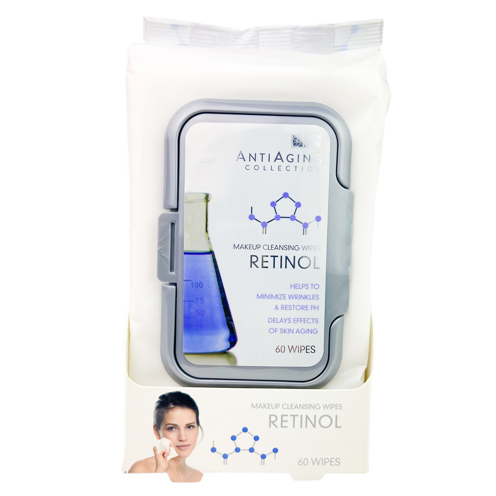 4 PACK of SpaScriptions AntiAging Collection Retinol Face Wipes