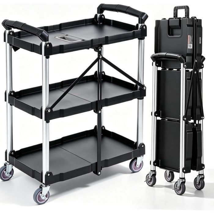 ($83 on amazon with near PERFECT 5 star reviews!) - Foldable Utility Service Cart - SHIPS FREE, but this item cannot ship west of the Mississippi. Sorry, but it just costs far too much to ship. Orders placed in those states will be canceled and refunded.