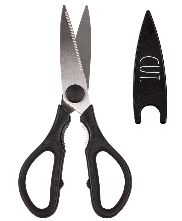 2 Pairs of Rae Dunn Kitchen Shears - Random Color Black, Brown, Blue, Green - SHIPS FREE!  -  ON YOUR PHONE? TAP HERE TO CHECK OUT OUR NEW APP WITH UNBELIEVABLY LOW PRICES AND TRIVIA DISCOUNTS ON YOUR ORDERS - We're kinda like Temu, but we're owned / operated in the USA and ship from Tennessee, not across the planet :)
