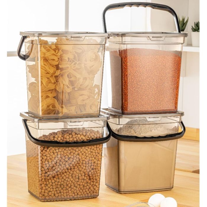 4 PACK of Bucket Containers 6 Liters - 9 x 9.5 x 6 in - Order 2 or more 4-packs and SHIPPING IS FREE!