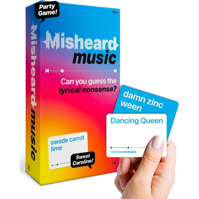 Misheard Music - Guess The Song Music Card Game for Family & Adults - SHIPS FREE!