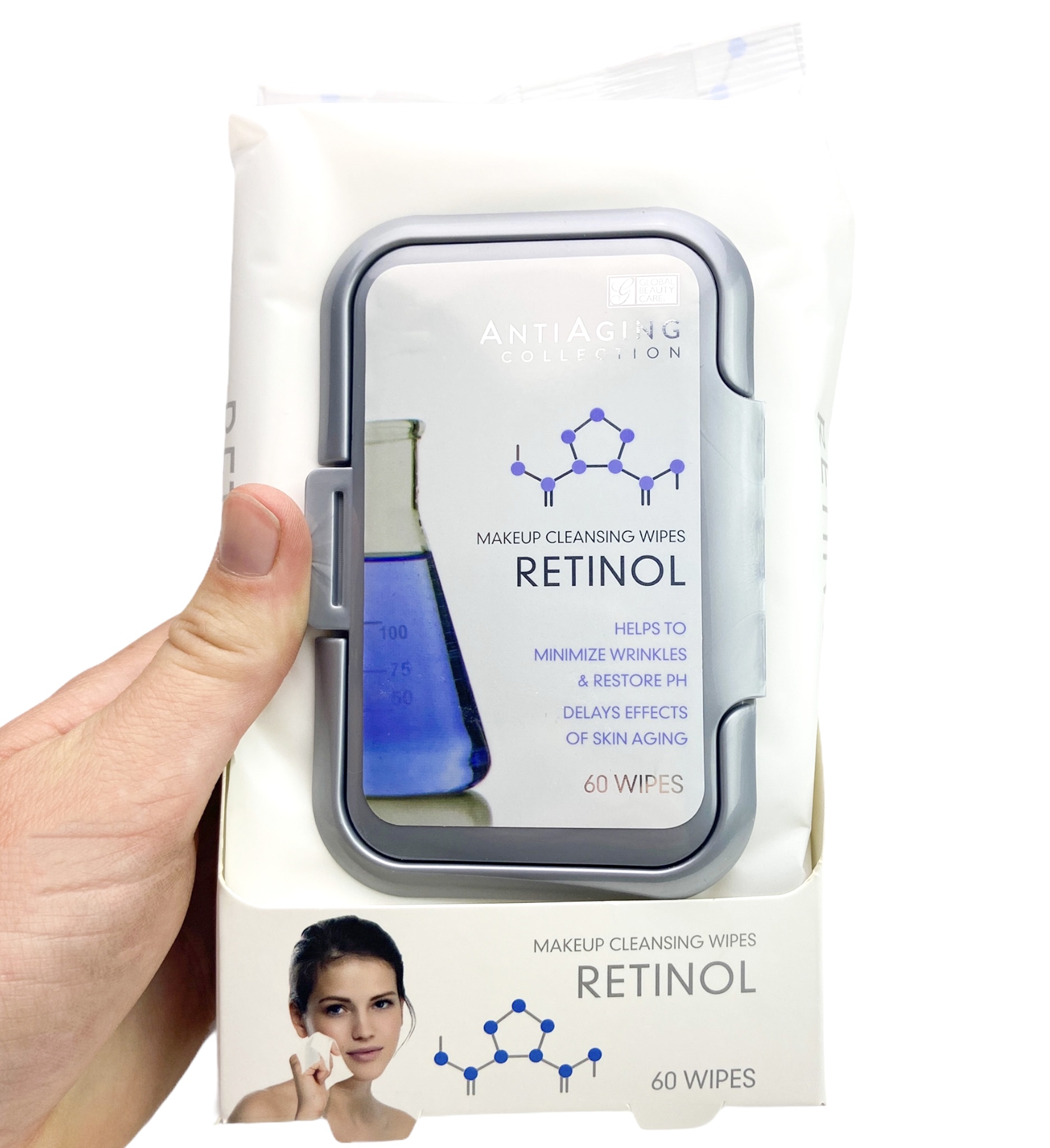 4 PACK of SpaScriptions AntiAging Collection Retinol Face Wipes
