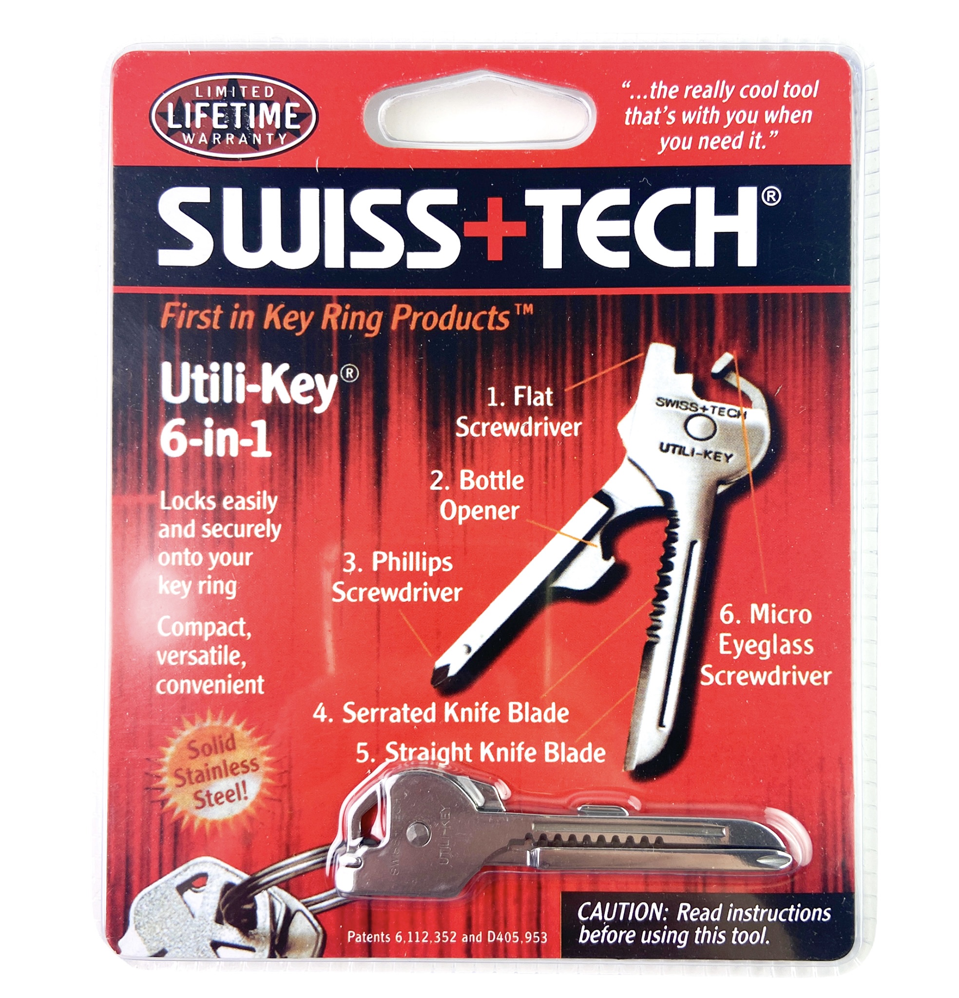 6-In-1 Swiss+Tech Utili-Key - 6 tools cleverly disguised as one simple ...