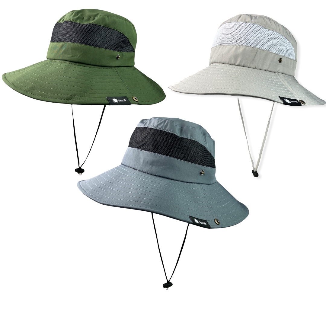 CLEARANCE PRICED! (Even though there is still 1.5 months of Summer left & you'll use these for years to come) THIS YEAR'S #1 BEST SELLING SUMMER ITEM! - NEW & IMPROVED 2022 VERSION - These may not LOOK exciting, but they are AWESOME for being outside! - Shade Life Full Brim Vented Yard / Outdoors / Fishing Hats - Stay Covered and Cool! These fit men AND women - You're getting a great deal on these because we will ship a random color (Gray, Tan, Dark Tan, Green etc) - $27 on amazon! $1.35 shipping, but order 3 or more and SHIPPING IS FREE! BONUS: GRAB YOUR PHONE AND TXT THE WORD SECRET TO 88108 FOR ACCESS TO SECRET DEALS!