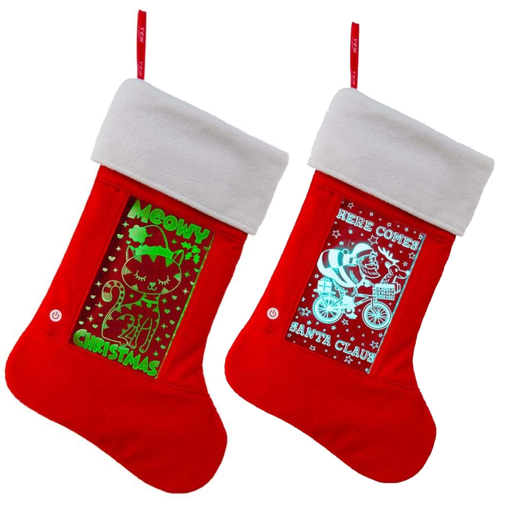 THESE ARE SO COOL! LED Light Up Christmas Stockings Select a color