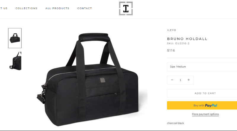 ILEYO Bruno Holdall Designer Duffel Bag $34.99 (reg $116)