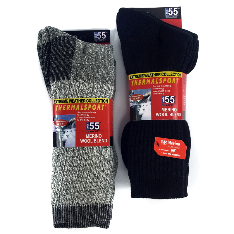 2 Pairs ThermalSport Merino Wool Blend Socks - SHIPS FREE! - THAT Daily ...