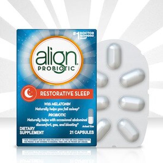 Align Restorative Sleep Probiotic and Melatonin Helps digestion while