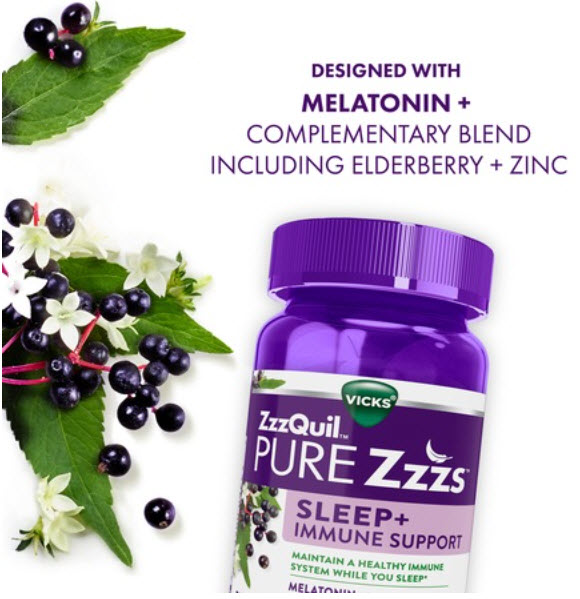 2Pack of ZzzQuil PURE Zzzs Sleep + Immune Support Gummies with