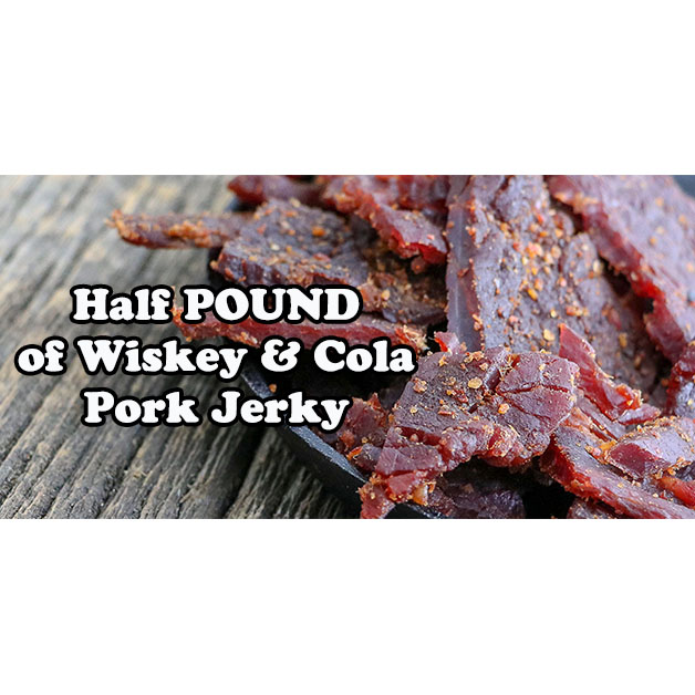 $8.99 (reg $15) Half POUND of Whiskey & Cola Pork Jerky