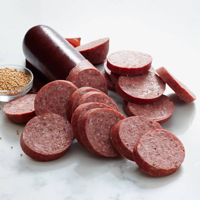 FLASH SALE - (Also great for super bowl parties!) - LARGE 23 Ounce Wisconsin Made Pork & Beef Summer Sausages - 1.5 POUNDS of Summer Sausage! This is a steal! Order THREE and SHIPPING IS FREE!