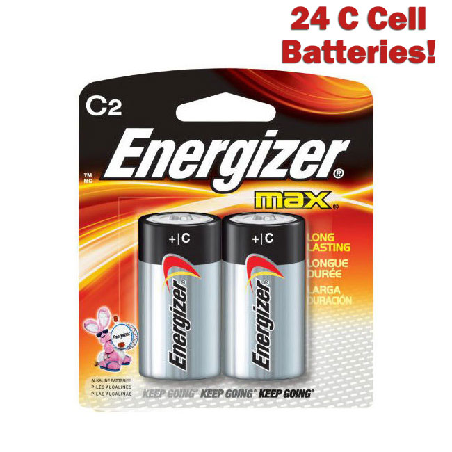 24 Pack of Energizer C Max Batteries! One for 18 or TWO for 30! SHIPS