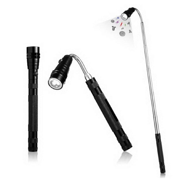 Magnetic 3 LED Flash Light 5 Pound Magnet Telescopic Flexible Neck Pick Up Tool - SEE THE VIDEO - Order 3 and SHIPPING IS FREE & IMMEDIATE! BONUS: Grab your phone and txt the word SECRET to 88108 for access to our SECRET DEALS!