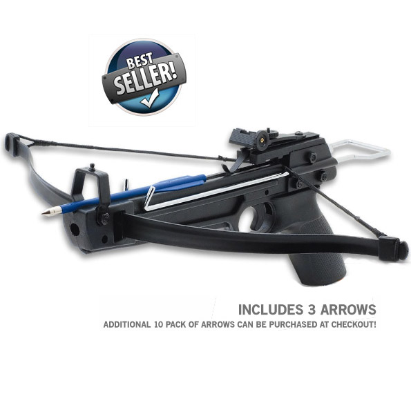 $14.99 (reg $35) 50lb Draw Pistol Grip Crossbow With Arrows