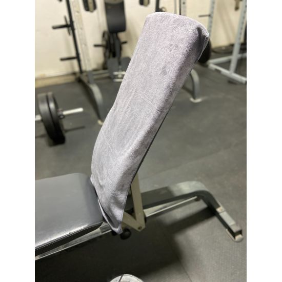 Large Gym Bench Towel - Features a hood at the top so it slips over the top of the bench to stay in place! Easy way to keep a barrier between you and whatever has been on that bench! :) - Order 2 or more and SHIPPING IS FREE!