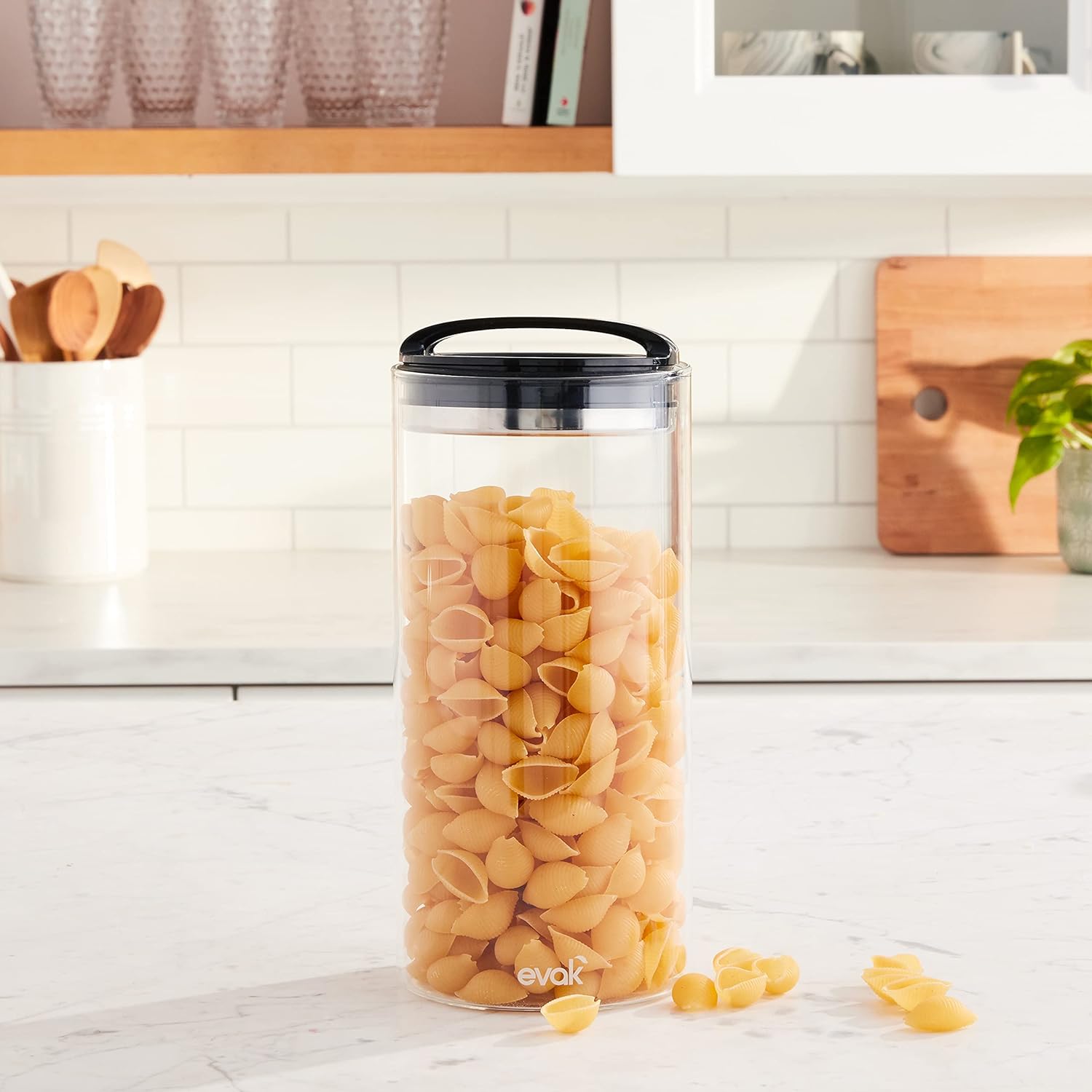 (These are $35 at Williams Sonoma, but $15 or MUCH less from us! These aren't some cheap plastic containers. They are premium glass and stainless steel, see additional video below where I demo them)  - Prepara EVAK Best PREMIUM Airtight Glass Storage Containers - LARGE 75 OUNCE SIZE (9.5 cups) - These unique containers keep the air out no matter how much food is in the container. Simply press down to the level of food left and BOOM.... FRESHNESS! Save tons of money keeping your food FRESH! AGAIN, price goes WAY down in your cart when you order 12! -  - Order 4 or more and SHIPPING IS FREE!