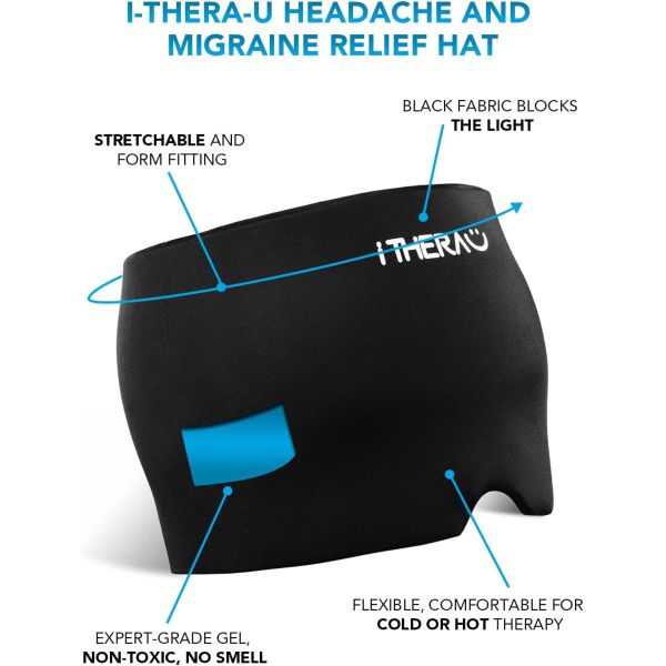 Gel Ice Headache & Migraine Relief Wrap Cold Therapy to treat