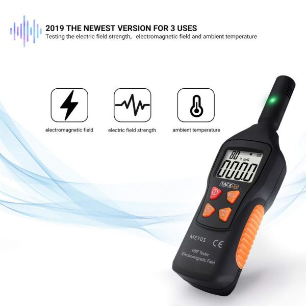 TACKLIFE EMF Meter Household Radiation Detector 5HZ—3500MHzMET01 Radiation is a big issue, so