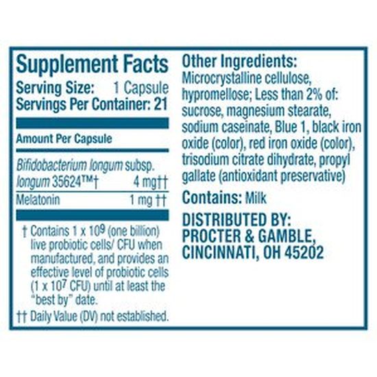 Align Restorative Sleep Probiotic and Melatonin Helps digestion while