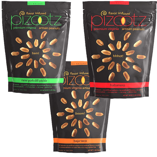$4.89 (reg $14) Pizootz Premium Infused Flavor Virginia Gourmet Artisan Peanuts