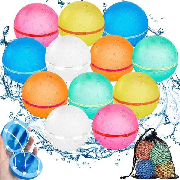 (Keep in mind, these can be used year after year after year!) - 12 Pack of Reusable Self-Filling Magnetic Silicone Water Balloons - THE HOTTEST THING IN A LOOOONNNGGG TIME! - These are absolutely incredible! No more filling balloons, but honestly the best part, no more picking up tons and tons of busted balloons - These can be used over and over again for years! - These are the highest quality we have tested, beware of junky versions out there - NOTE: Our style have the magnets completely enclosed in the silicone, which is really important! :) - Order 4 or more 12-packs and SHIPPING IS FREE!