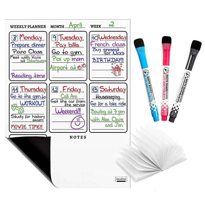 Free magnetic weekly dry erase board calendar bonus grab your