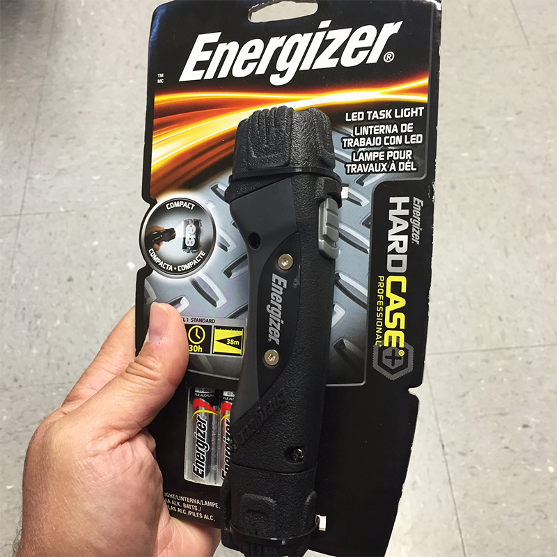 Energizer Hard Case Professional LED Flashlight With Batteries