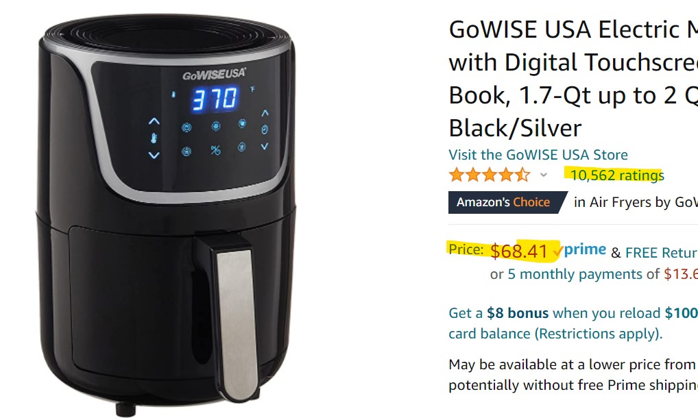 69 on amazon with 10,000+ 5star reviews but just 49.99 from us! (see