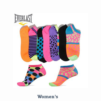 7 Pack of Everlast Men's or Women's No Show Active Socks - SHIPS FREE ...