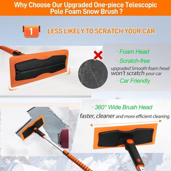 Telescoping Adjustable Angle Snow Brush / Scraper Adjusts from 36 all