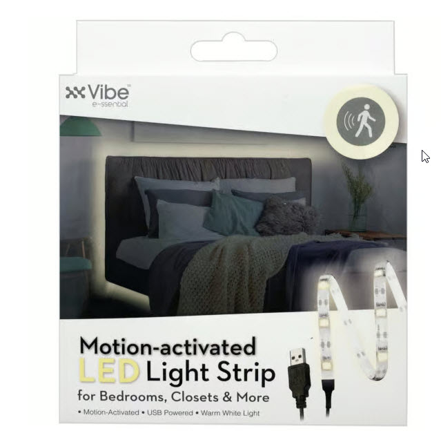 Under Bed / Closet / Cabinet Motion Activated LED Light Strip - SO MANY APPLICATIONS, but we love the under bed option that allows you to get up in the middle of the night with subtle automatic lighting so you don't stumble on the way to and from the bathroom. Great for kids too! - Order 4 or more and SHIPPING IS FREE