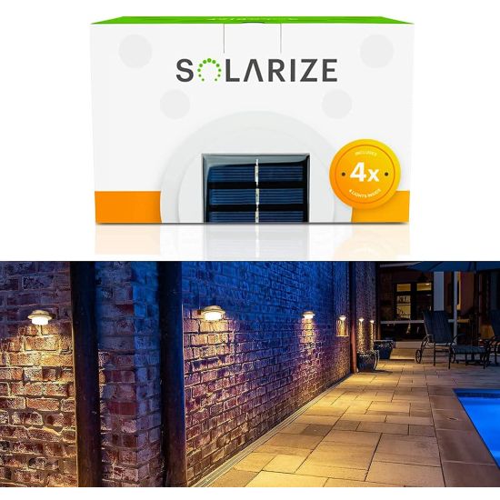 Set of 4 Incredalight Solarize Waterproof Outdoor Solar Gutter / Fence Lights - Order 2 or more sets and SHIPPING IS FREE! BONUS: GRAB YOUR PHONE AND TXT THE WORD SECRET TO 88108 FOR ACCESS TO OUR SECRET DEALS!