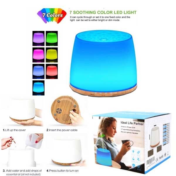 CLEARANCE - Not JUST a diffuser! It's a diffuser, humidifier, ambient light AND a Bluetooth speaker! - Color Changing Ultrasonic Aromatherapy Diffuser With Built-In Bluetooth Speaker & Remote Control - Drop in a few drops of essential oils (optional), set the light to whatever you want and play whatever music matches the mood you are looking to get in to! - 500ML - Order 2 or more and SHIPPING IS FREE!