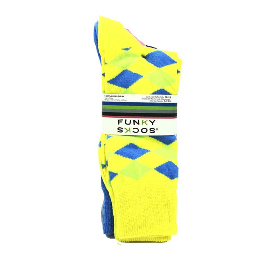 24 Pairs of Men's Fun & Colorful Assorted Crew Socks by Funky Socks