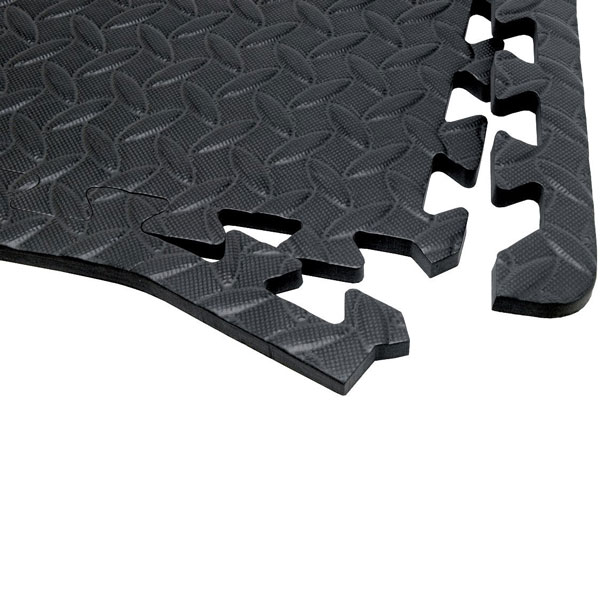 4 Piece Interlocking Anti-Fatigue Floor Mat System With Edges - Great ...